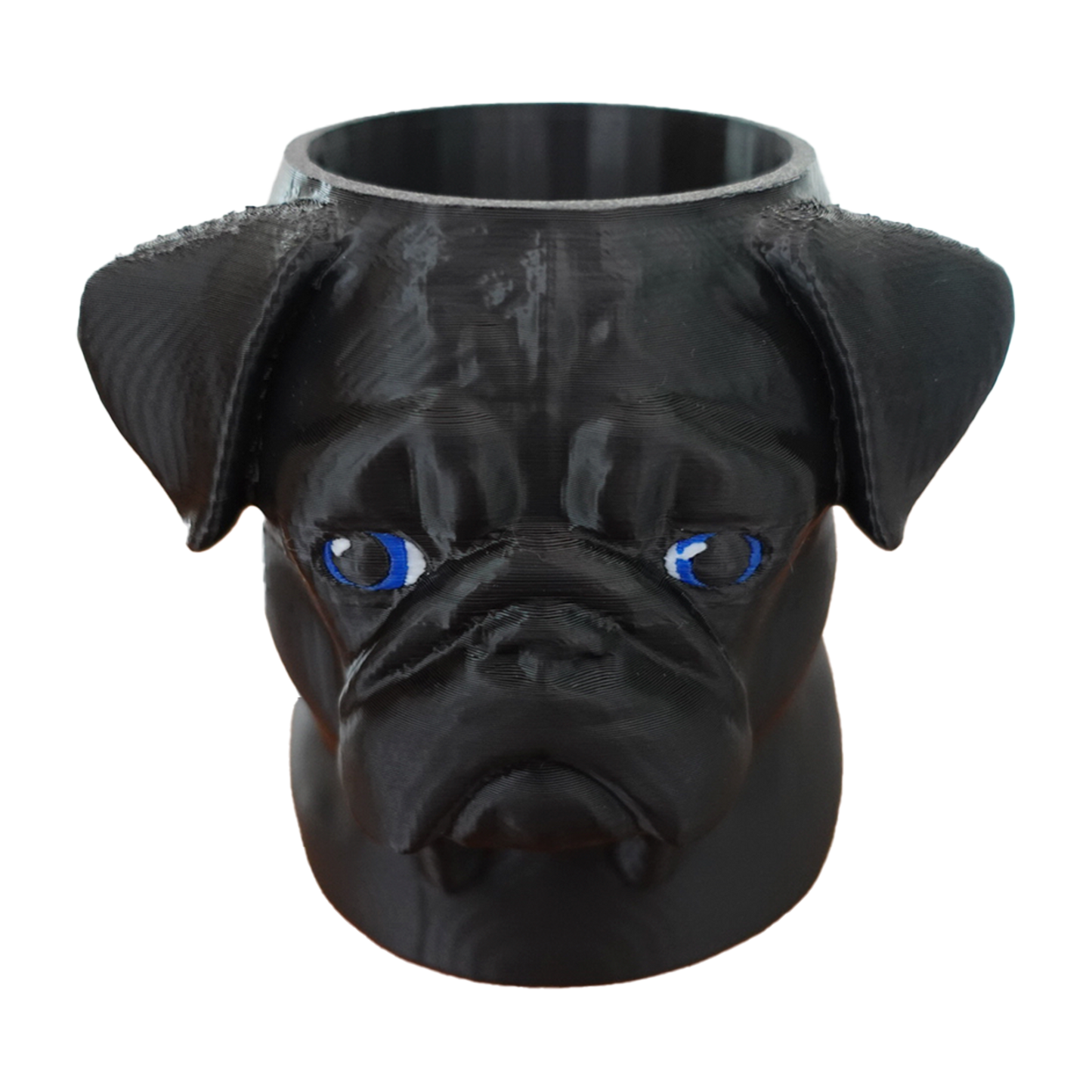 Pug Negro Ojos Azules