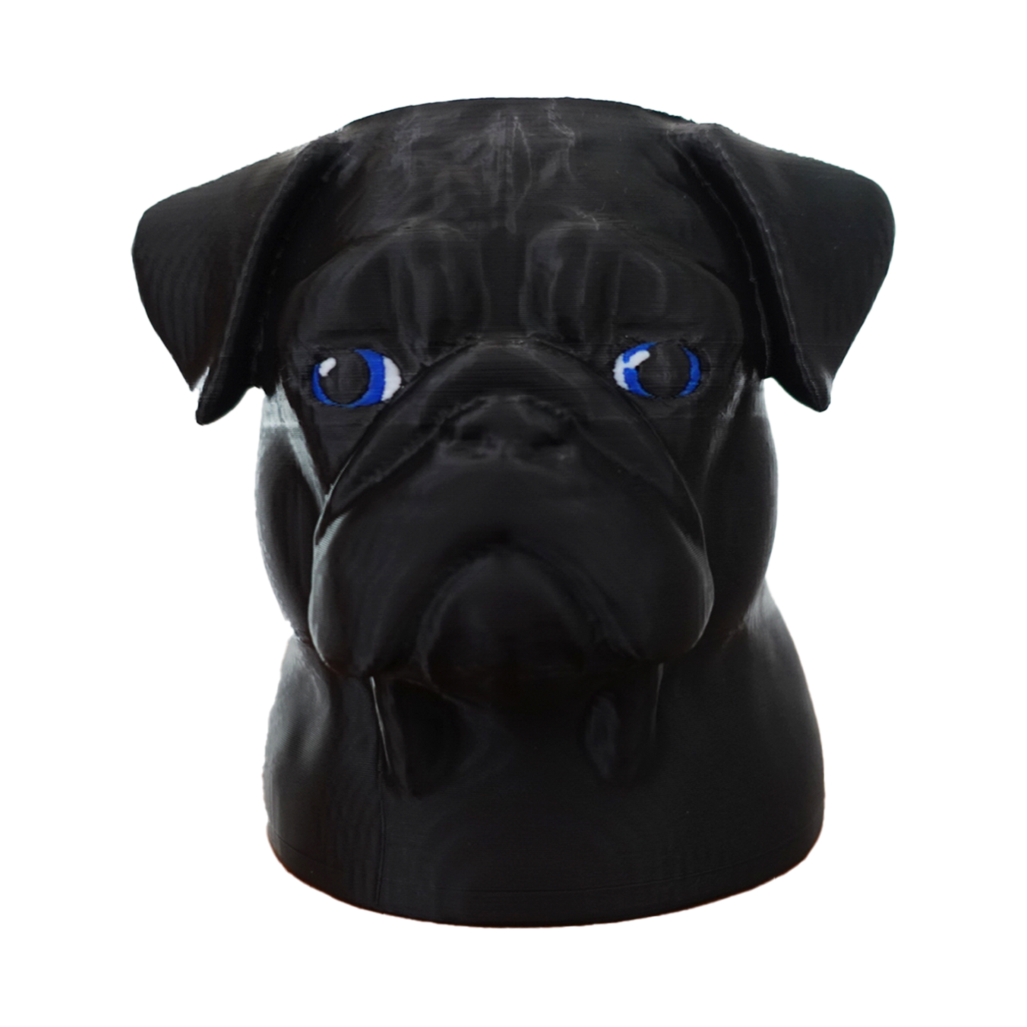 Pug Negro Ojos Azules