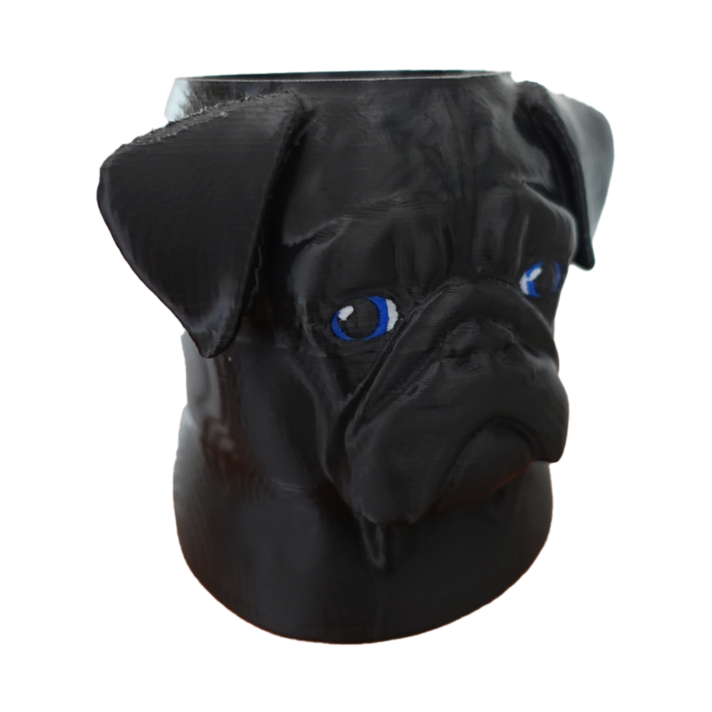 Pug Negro Ojos Azules